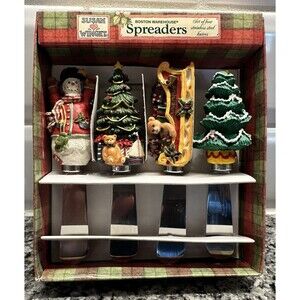 Susan Winget Christmas Dreams Spreader Set 4 Boston Warehouse 2000
